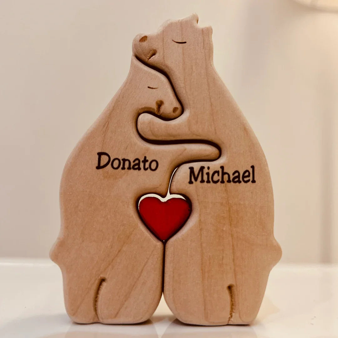 Wood Bear Family | Personaliseerbaar, persoonlijk en orgineel