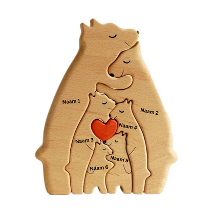 Wood Bear Family | Personaliseerbaar, persoonlijk en orgineel