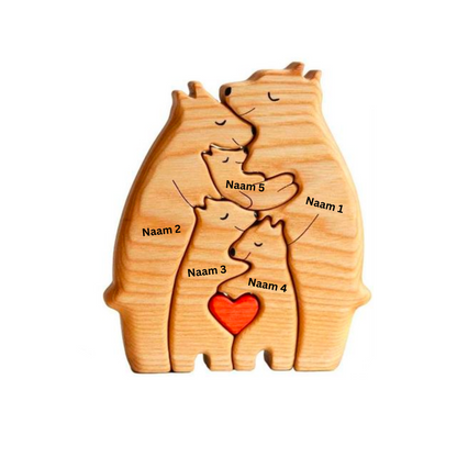 Wood Bear Family | Personaliseerbaar, persoonlijk en orgineel